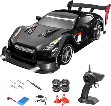 GoolRC RC Drift Car 1:16 Scale GTR Pro, 4WD 30km/h 2.4GHz RTR with LEDs
