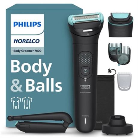 Philips Norelco Body Groomer 7000 Series BG7480/50, 100% Showerproof