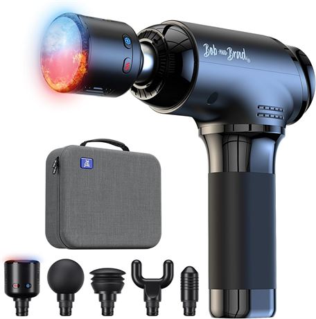 BOB AND BRAD T2 PRO Massage Gun, 10mm Amplitude, 4000mAh Battery, Midnight