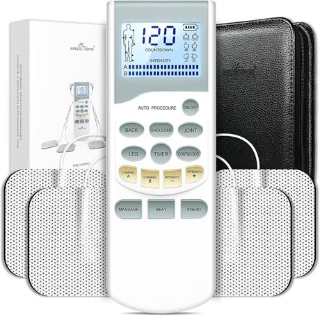 Easy@Home TENS Unit - Rechargeable, Backlit LCD, EHE012PRO