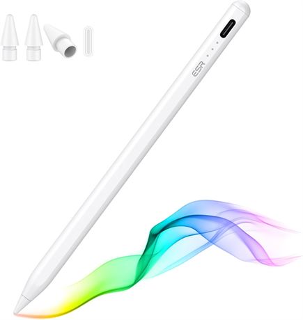 ESR Pencil (1st Gen) for iPad 2018-2026 with Tilt, Palm Rejection, White