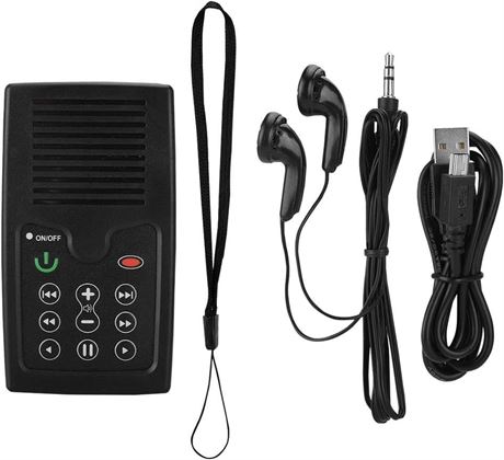 Lecteur Bible Audio Portable Solaire Anglais Noir