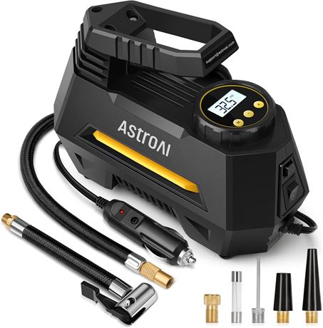 AstroAI AIRUN H Tire Inflator, 12V DC, Auto Shut-Off, Digital Gauge