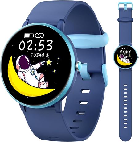 Smart Watch for Kids, Waterproof, 19 Sport Modes, Sleep Tracker, Blue