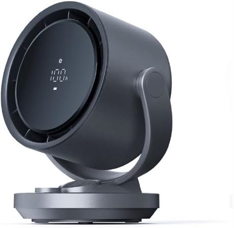 Portable Desk Fan, 6-inch, 5-Speed, Low Noise, 360  Tilt, Ink Black