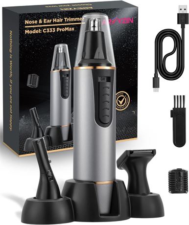 Nose Hair Trimmer for Men 2024 Professional, Rechargeable, IPX7 Waterproof