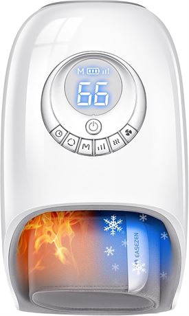 Cordless Hand Massager with Heat and Cooling, 3D Kneading, Rechargeable