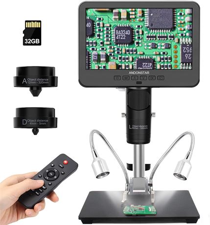 Andonstar AD246S-M HDMI Digital Microscope 2000x, 7in LCD, 2160P