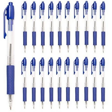 Lot 20 stylos bille Simply Genius, rétractables, encre bleue