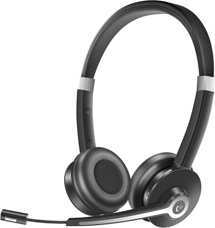 YUWAKAYI Bluetooth Headset with Noise-Canceling Microphone, V5.0, Wireless
