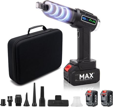 Aspirateur voiture sans fil 23000Pa portable puissant - Noir