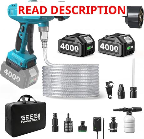 SEESII Portable Cordless Electric Sprayer with 4.0Ah Battery