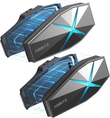ASMAX F1 Motorcycle Bluetooth Headset Mesh Intercom 10 Riders 2 Pack