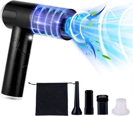 Aspirateur   main sans fil 15 000 Pa 120 W, 4 en 1, LED, 30 min, noir