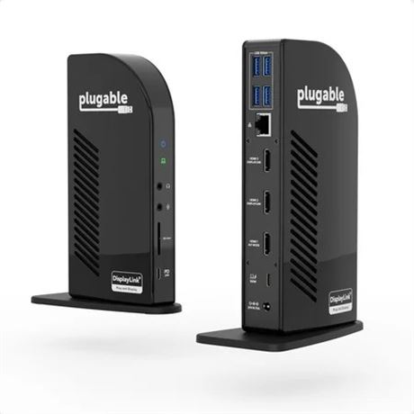 Plugable 13-in-1 USB-C Triple Monitor Docking Station 100W Charging