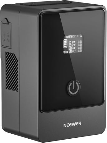 NEEWER Mini V Mount Battery 6800mAh 99Wh PD65W Fast Charge OLED BMPCC4K/6K