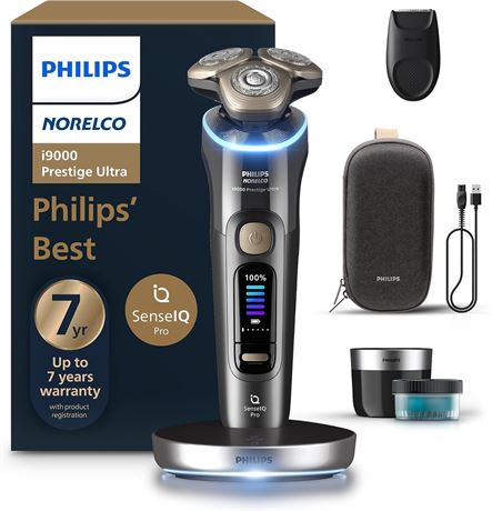 Philips Norelco Shaver i9000 Prestige Ultra Wet & Dry Electric Shaver XP9402/86