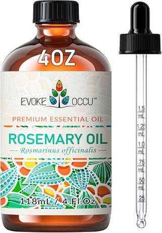 EVOKE OCCU Rosemary Essential Oil for Hair Care, Diffuser & DIY 118ml