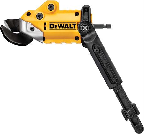 DEWALT Metal Shear/Cutter Drill Attachment, 360  Pivoting Head, 18GA