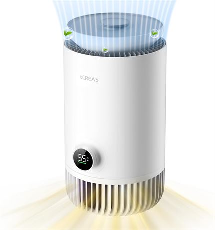 xCREAS Humidifier & Air Purifier in One, Evaporative + HEPA, 0.8 gal Tank