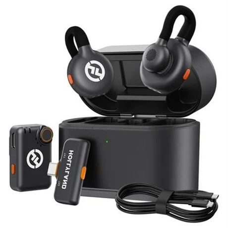 Hollyland Lark M2S Combo Wireless Mic System, Clip-On, 30h Battery (2.4 GHz)