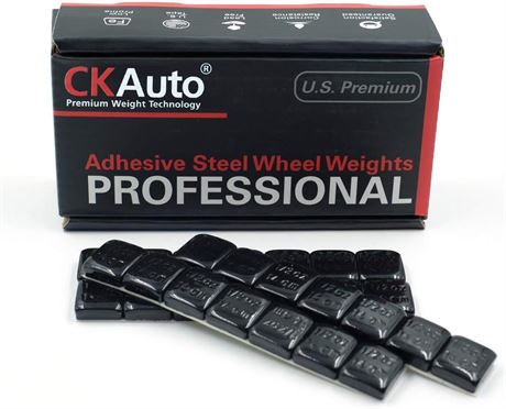 CKAuto 1/2oz Black Adhesive Wheel Weights, Easy Peel, US Quality (126pcs)