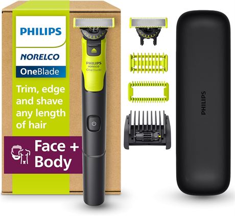 Philips Norelco OneBlade 360 Hybrid Face & Body Trimmer & Shaver QP4631/90