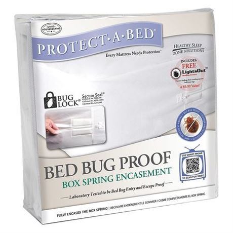 Protect-a-Bed Bed Bug Box Spring Encasement, White, FULL XL