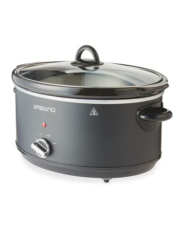 Mijoteuse 6.5L noir mat 3 réglages amovible