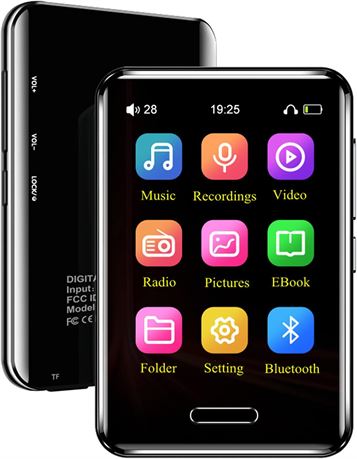 Hathcack 16GB Bluetooth MP3 Player, Touch Screen, FM Radio, Speaker
