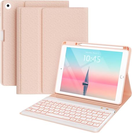 Clavier iPad 9.7" 5e/6e Génération Rétroéclairé 7 Couleurs