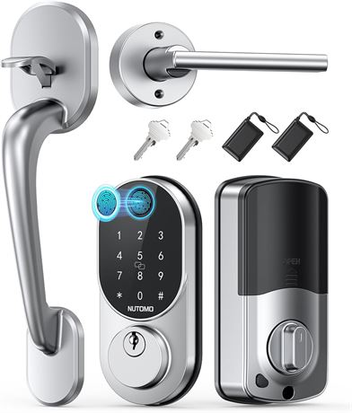 Serrure de porte sans cl  NUTOMO   empreintes digitales poign e avant