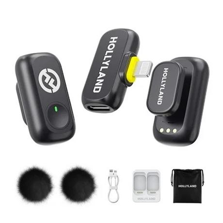 Hollyland Lark A1 Duo Wireless Lavalier Microphone for iPhone Lightning