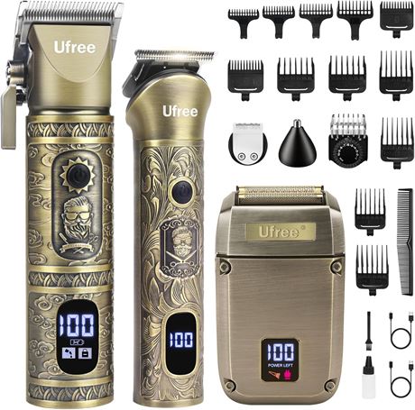 Ufree Tondeuse   barbe et cheveux sans fil rasoir  lectrique, kit coupe