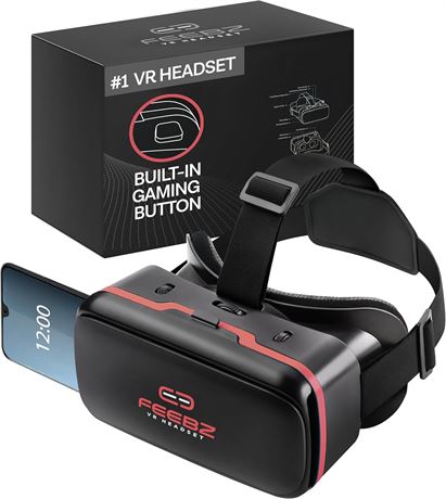 FEEBZ Kids VR Headset 2.0 for iPhone & Android with 3D Videos & Apps