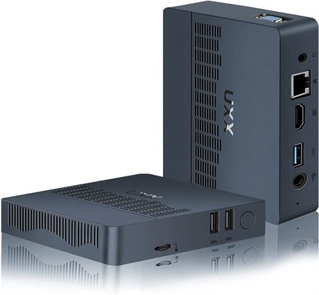 Mini PC N3350, 6GB RAM/64GB eMMC, SSD M2 Ext, 4K HD Dual Display, WiFi, Blue