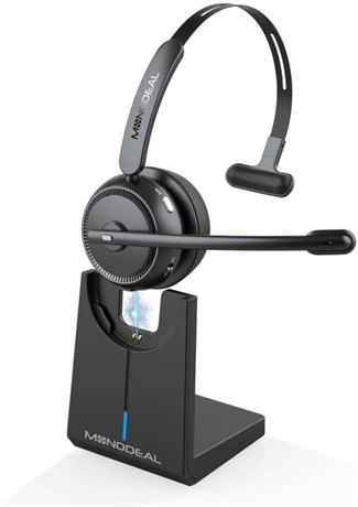 MONODEAL BT Headset with Mic, AI Noise Cancelling, 65H Playtime