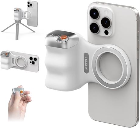 TELESIN Magnetic Phone Camera DSLR-Style Shutter Grip with Remote, 1/4"