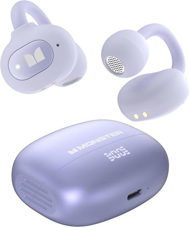 Monster Open Ear AC339 Bluetooth Earphones Purple