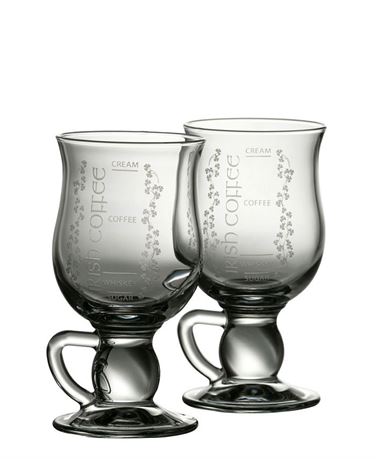 Paire verres Irish Coffee blancs