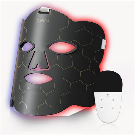 Hottoerak Red/Blue LED Mask for Face with Near-Infrared, 2 Modes