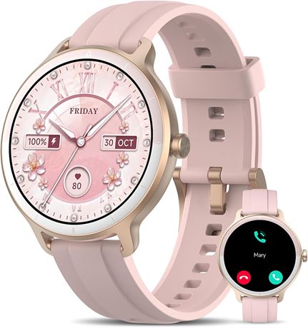 Montre connect e unisexe HD 1,27', appels Bluetooth, IP68