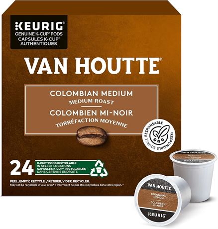 Café Van Houtte Colombien Mi-Noir, 24 K-Cups