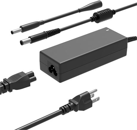 65W Charger for Dell Inspiron & Latitude Laptops (Travel/Office)