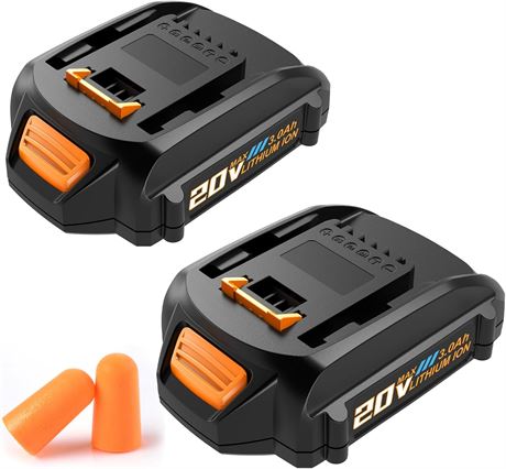 2-Pack 3000mAh Worx PowerShare 20V WA3520/WA3525/WA3575