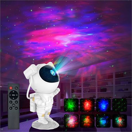 Projecteur Galaxie Astronaute Veilleuse Télécommande Minuterie Chambre Enfants