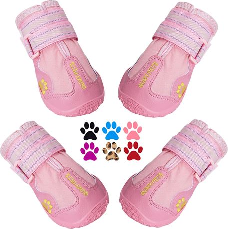 QUMY Dog Shoes for Large/Medium Dogs, Water-Resistant, Skid-Resistant