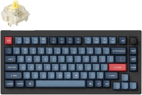 Keychron V1 Max Wireless Mechanical Keyboard 75%, Hot-Swap Gateron Jupiter