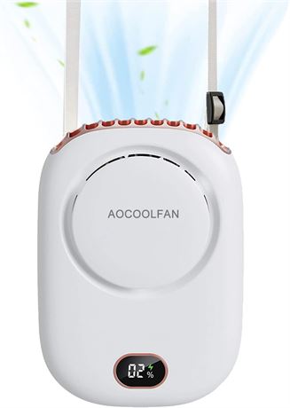Ventilateur tour de cou portable CWNOTBHY blanc 3 vitesses
