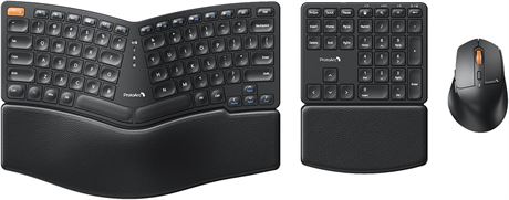 ProtoArc Ergonomic Keyboard & Mouse, EKM04, 2.4GHz Wireless, Split Design